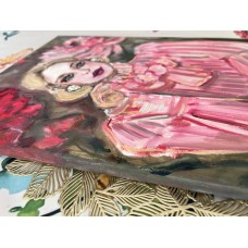 Portrait of a Woman in a Pink Blouse – Original Oil Painting on canvas 